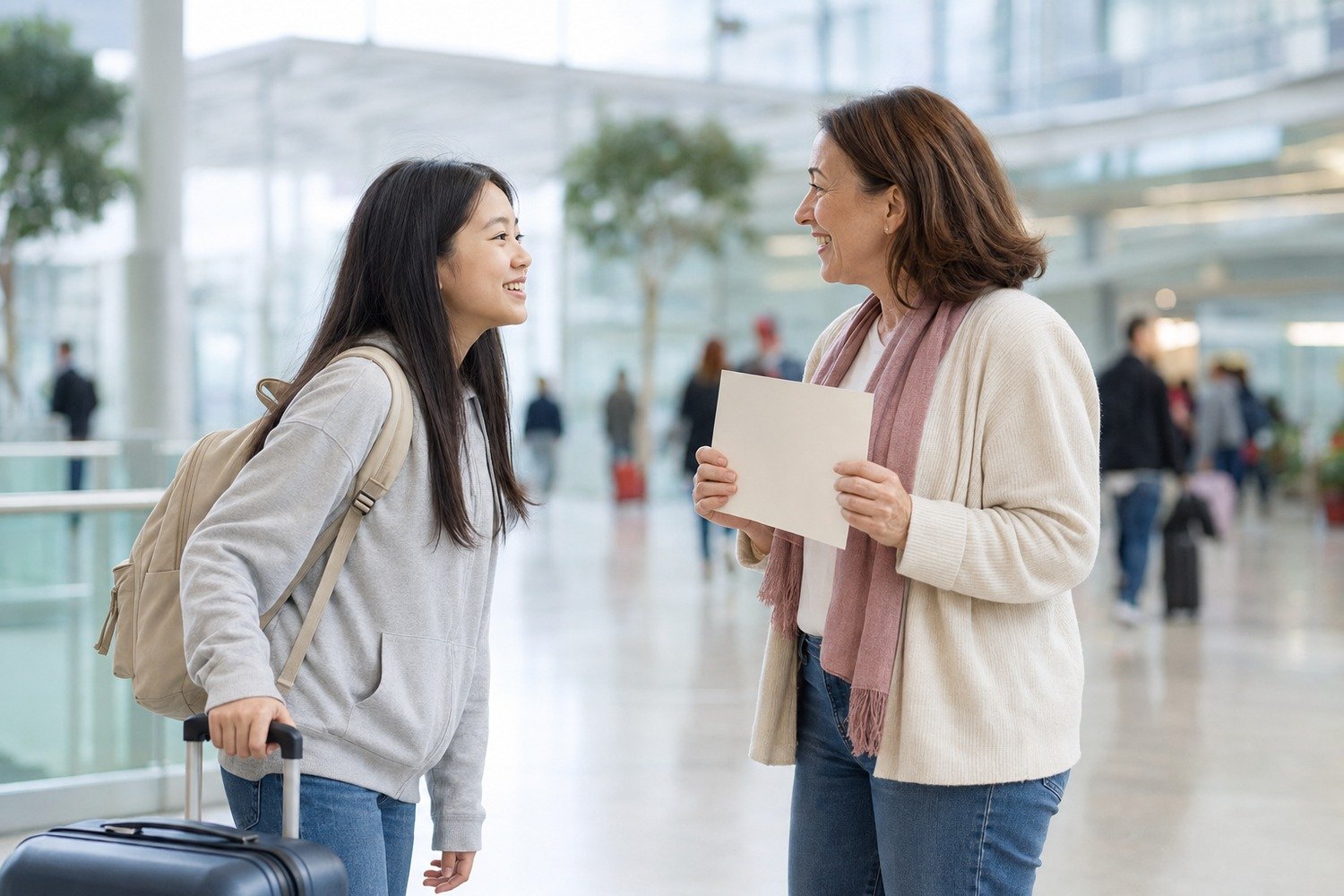 canada exchange student airport arrival
