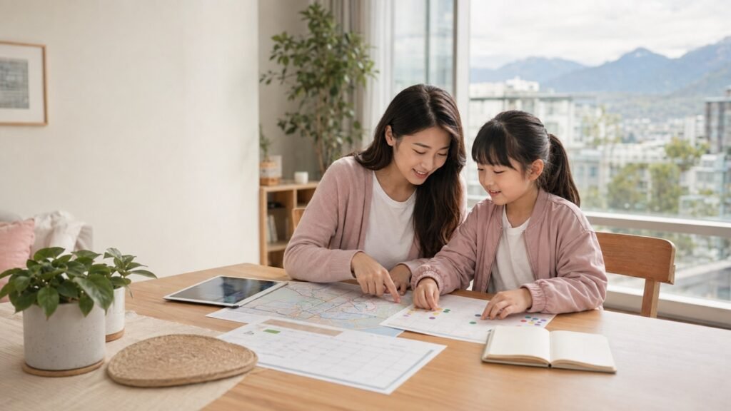 canada parent child study itinerary 加拿大親子遊學行程怎麼安排？完整整理溫哥華兩週親子遊學範例，包括課程、接送、交通、採買、週末景點與媽媽白天行程。